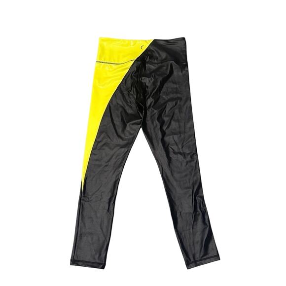 ZYIA Active Black and Yellow Leggings - Picture 2 of 5